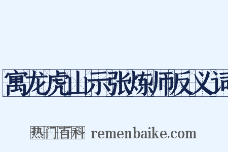 寓龙虎山示张炼师反义词是什么意思的图片